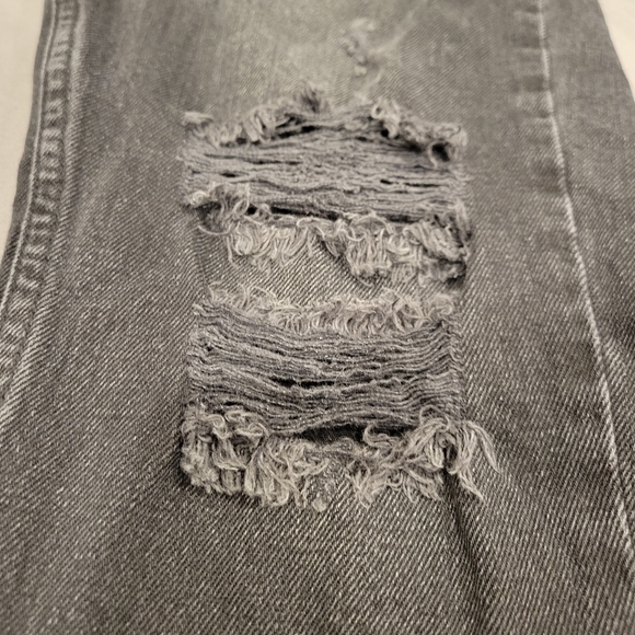 Free People We the Free High Rise Distressed Button Fly Ripped Jeans Sz 24 - Picture 6 of 10